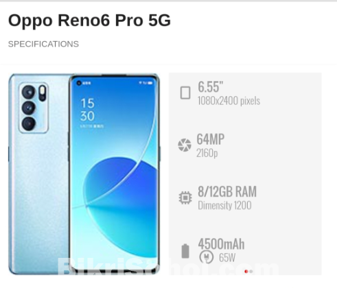 Oppo Reno 6 pro 5g (12gb/256gb)